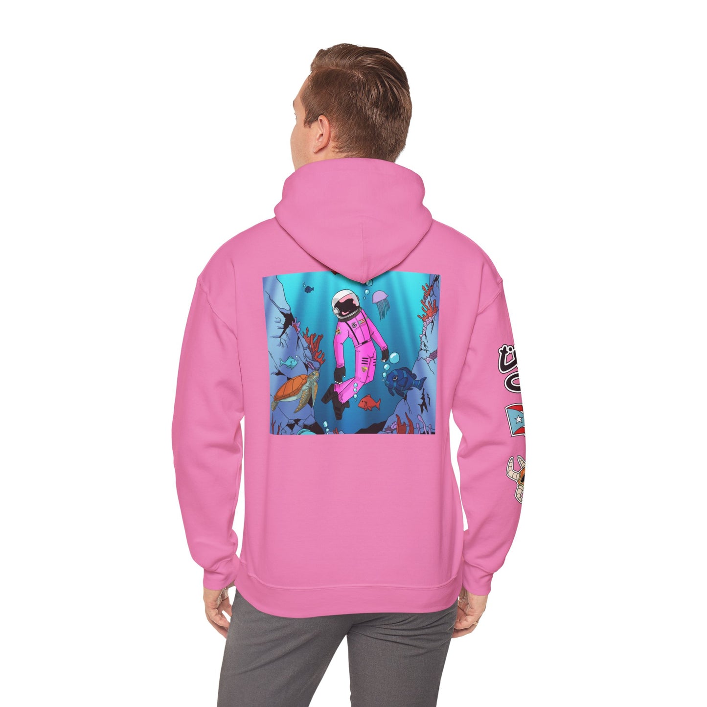 Sudadera con capucha Cozmic Explorando el océano en Puerto Rico Diseño