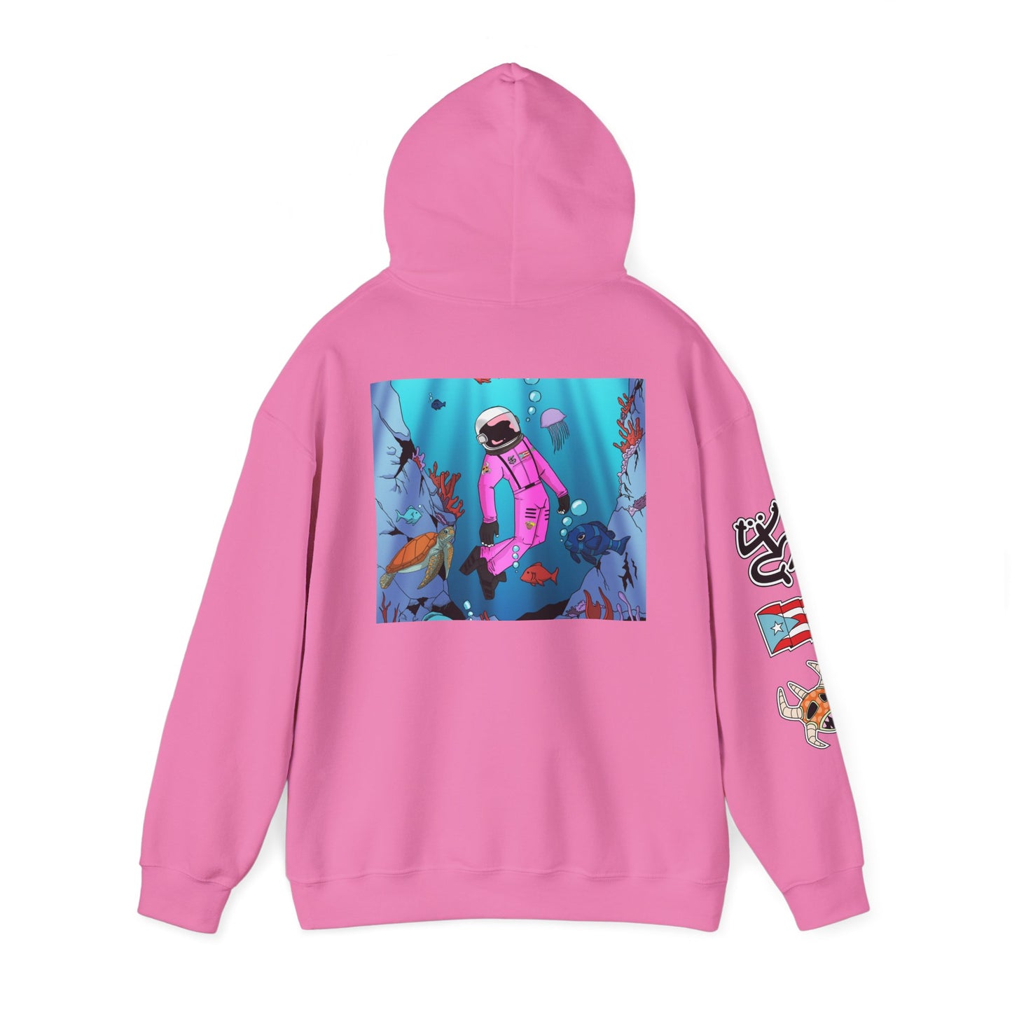 Sudadera con capucha Cozmic Explorando el océano en Puerto Rico Diseño