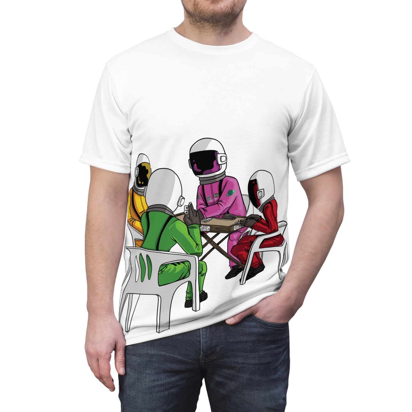 Cozmic playing dominos with friends