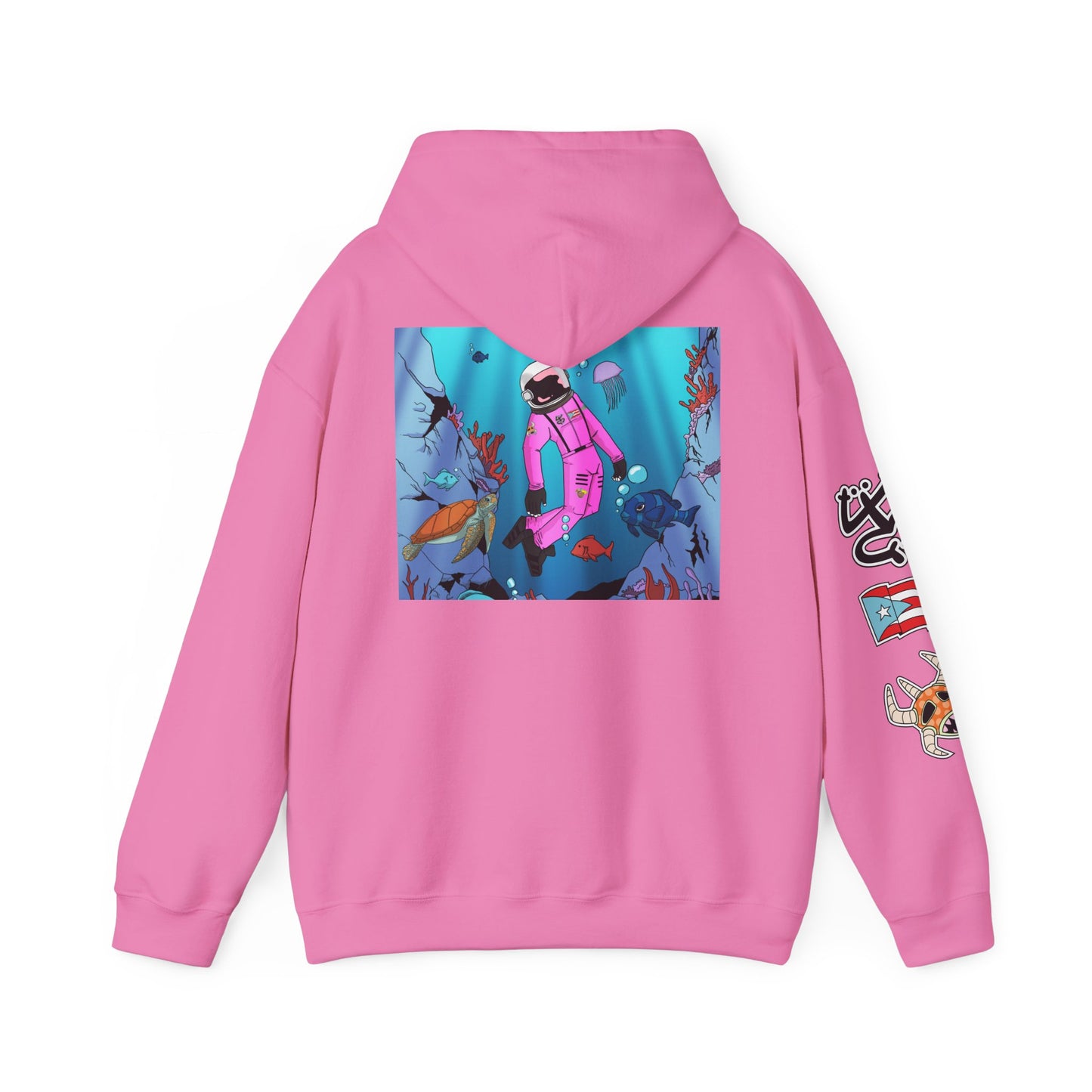 Sudadera con capucha Cozmic Explorando el océano en Puerto Rico Diseño