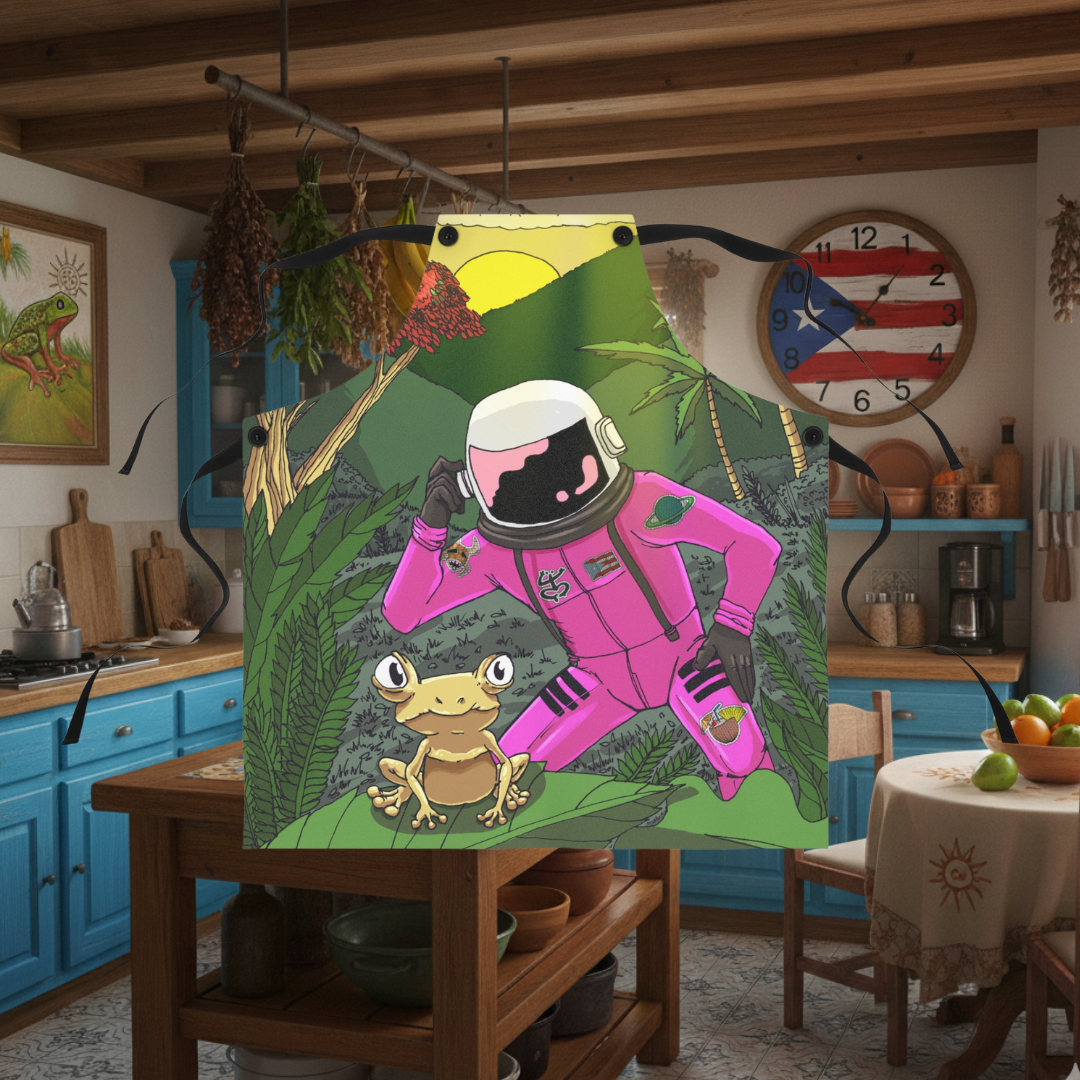 Apron - Cozmic in El Yunque Forest with Pito the Coqui