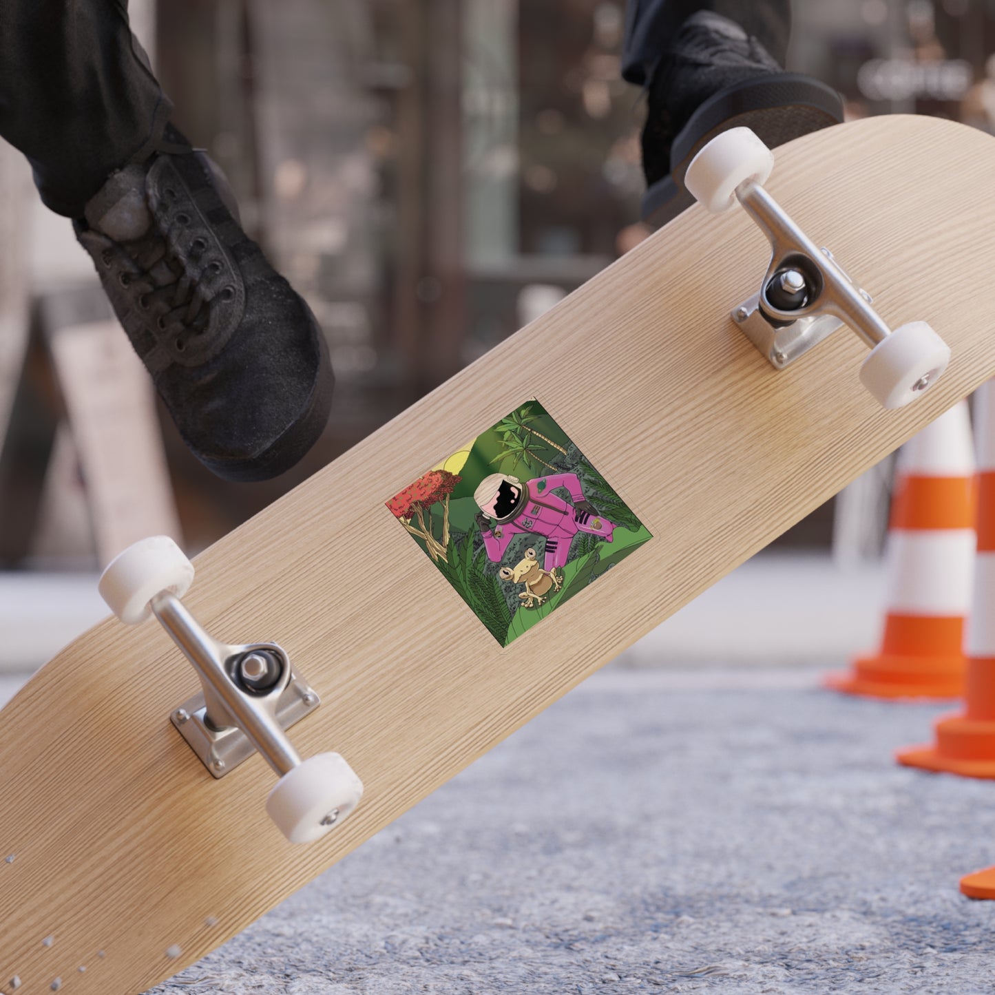 Sticker of Cozmic's First Encounter with a Coqui in El Yunque