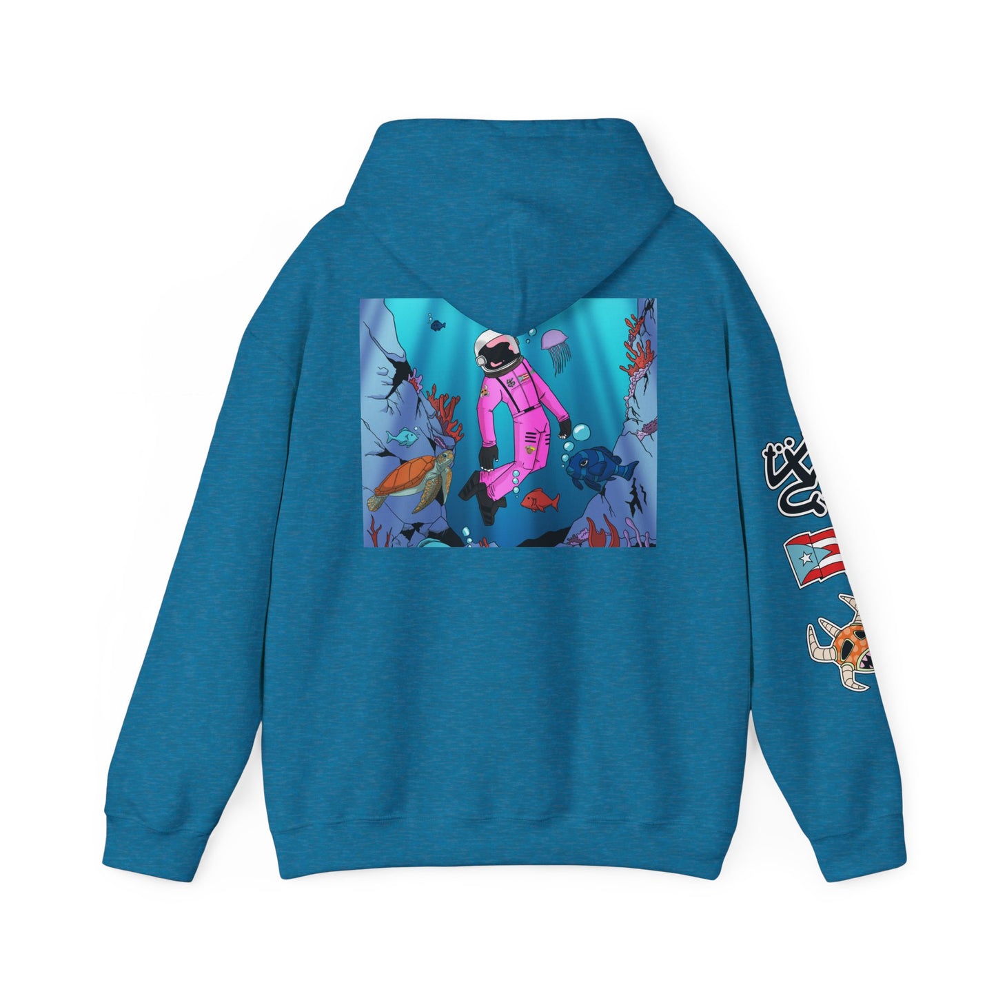 Sudadera con capucha Cozmic Explorando el océano en Puerto Rico Diseño
