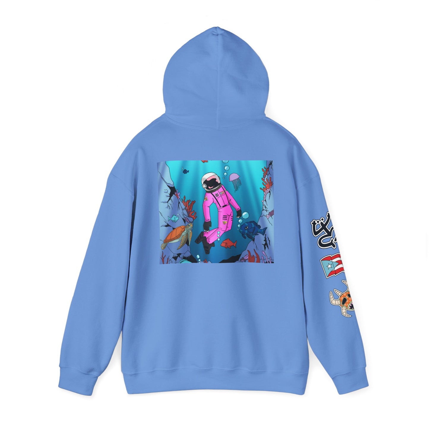 Sudadera con capucha Cozmic Explorando el océano en Puerto Rico Diseño