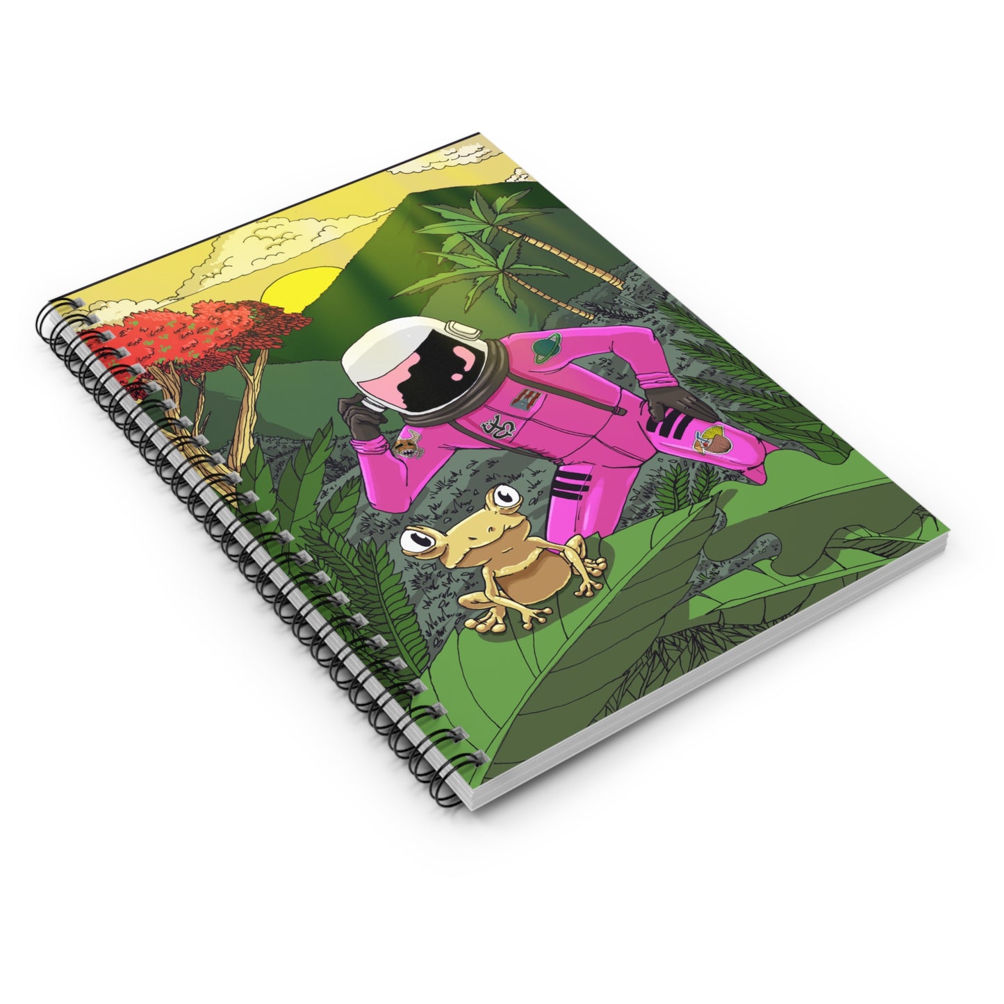 Spiral Notebook - Cozmic in El Yunque with Pito the Coqui