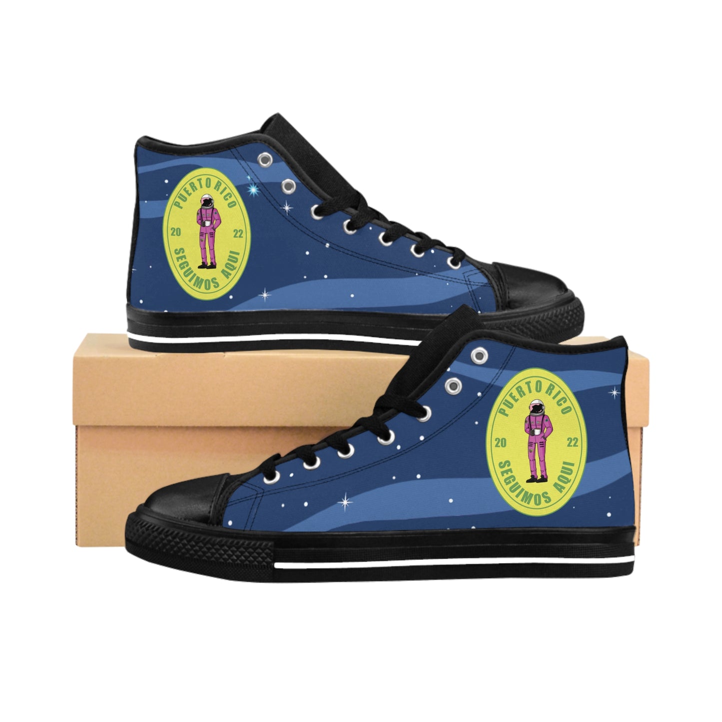 Zapatillas deportivas con estilo retro espacial
