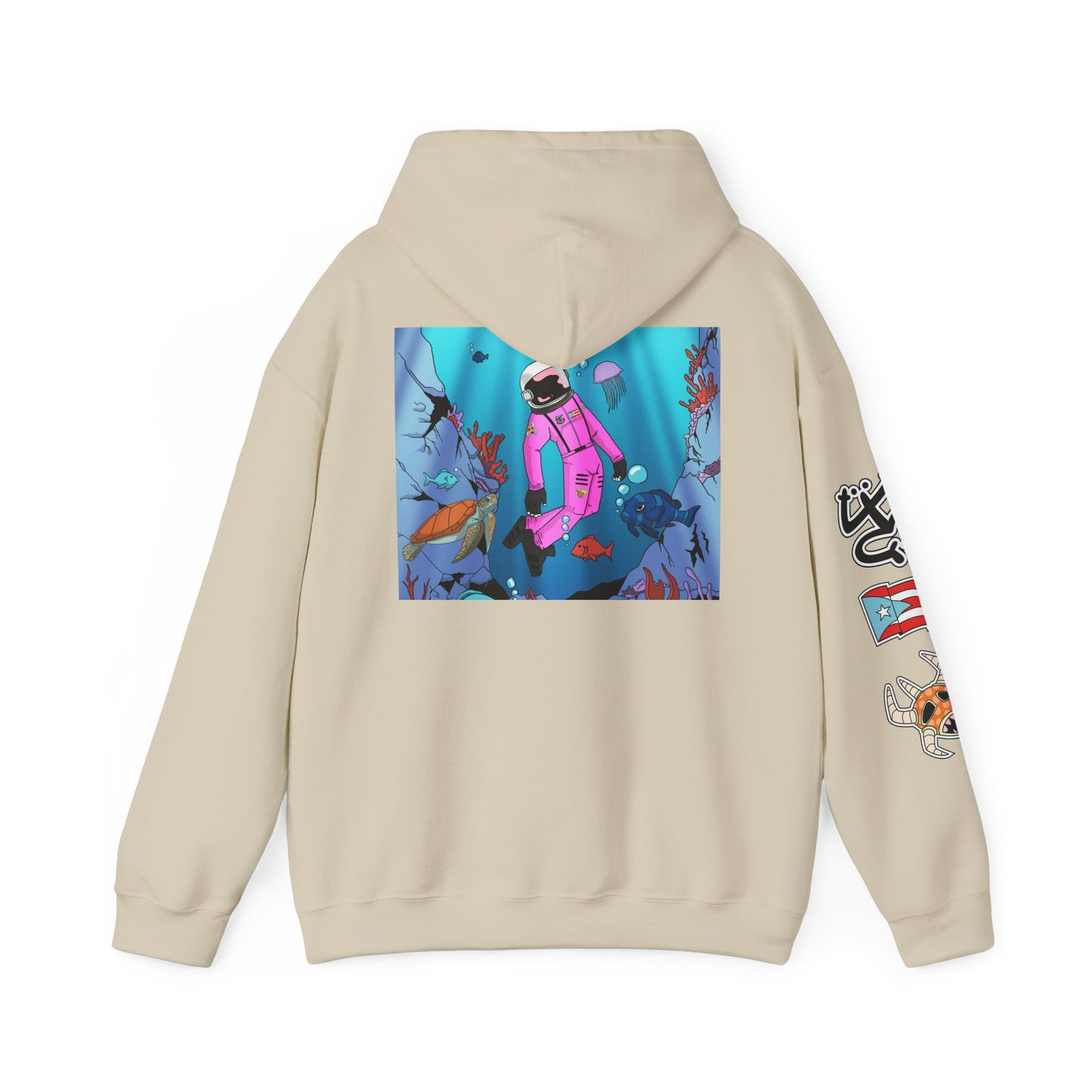 Sudadera con capucha Cozmic Explorando el océano en Puerto Rico Diseño