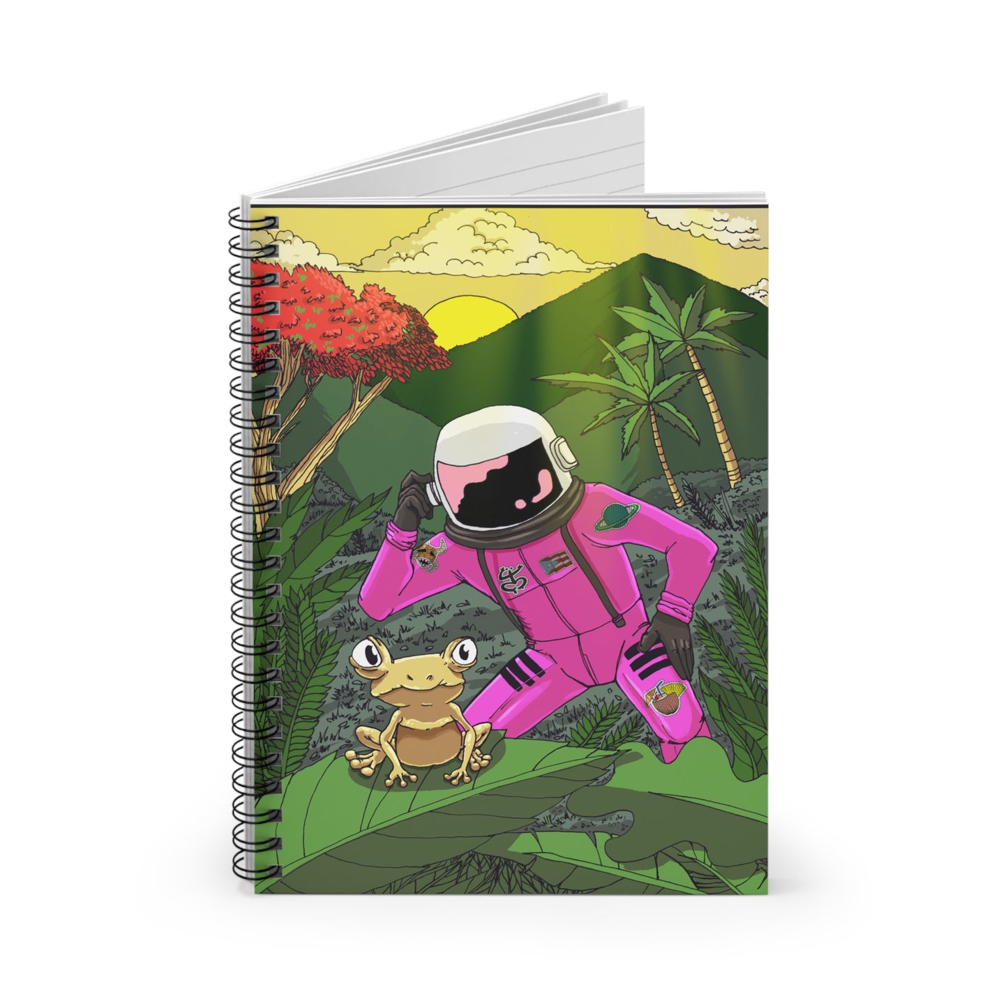 Spiral Notebook - Cozmic in El Yunque with Pito the Coqui