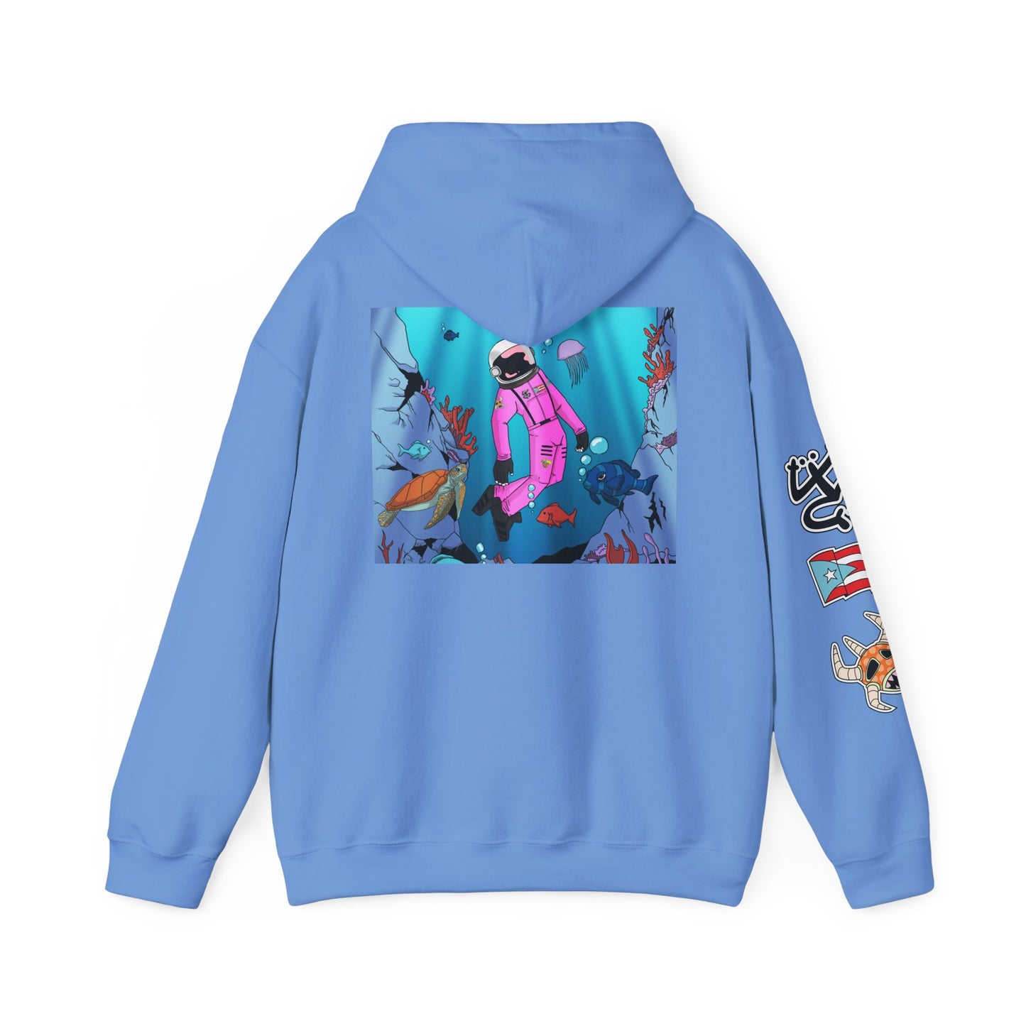 Sudadera con capucha Cozmic Explorando el océano en Puerto Rico Diseño